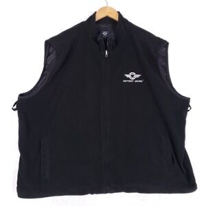 Southwest Airlines Cintas Fleece Vest 3XL Black Embroidered Logo Gorpcore Work